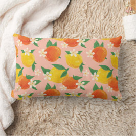 Cojín Lumbar Citrus Orange Lemon Lumbar Throw Pillow