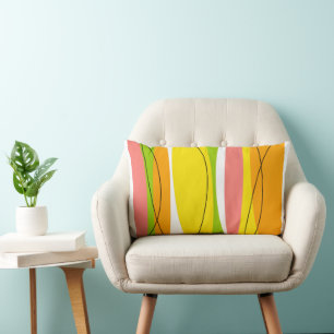 Cojín Lumbar Citrus Stripe amarillo dorar lumbar