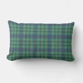 Cojín Lumbar Clan Duncan Antiguo Tartán Placa Verde Ligera