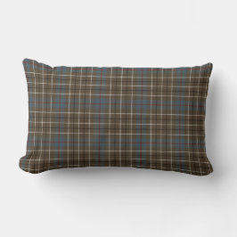 Cojín Lumbar Clan Duncan Brown y Gray Scottish Tartán