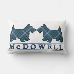 Cojín Lumbar Clan escocés McDowell Tartan Scottie Dogs