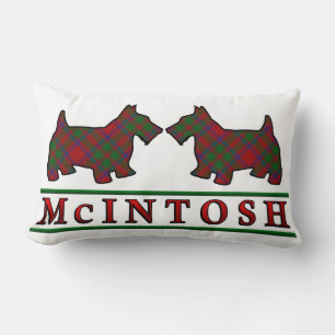 Cojín Lumbar Clan escocés McIntosh Tartan Scottie Dogs