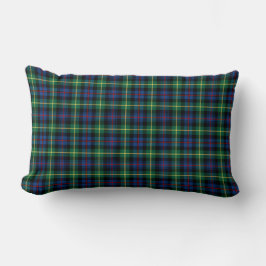 Cojín Lumbar Clan Farquharson azul y verde escocés