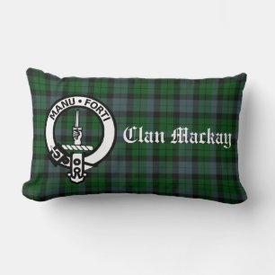 Cojín Lumbar Clan Mackay Tartan Escudo Lumbar Pillow