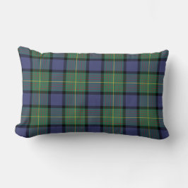 Cojín Lumbar Clan Muir Tartan Blue and Green Plage