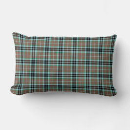 Cojín Lumbar Clan Thompson Brown y Blue Hunting Tartán