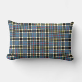 Cojín Lumbar Clan Thompson Light Blue and Black Tartán