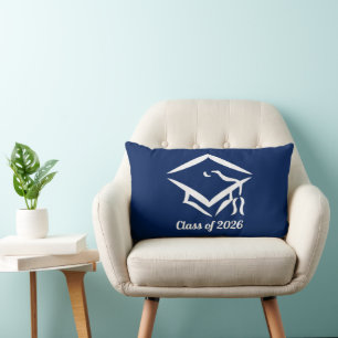 Cojín Lumbar Clase de graduación de 20?? BLUCLWHT personalizar 