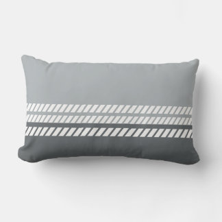 Cojín Lumbar Classic Dove Grey & Dark Grey with Stripes 
