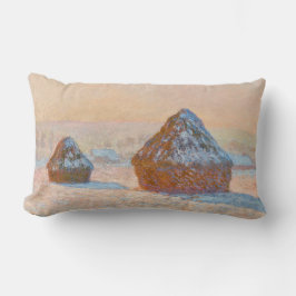 Cojín Lumbar Claude Monet - Causas de nieve, efecto Nieve, maña