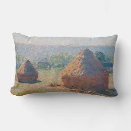 Cojín Lumbar Claude Monet - Haystacks, fin de verano