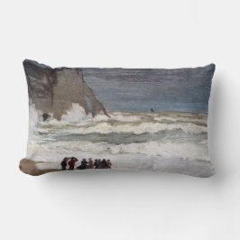 Cojín Lumbar Claude Monet - Mar duro en Etretat