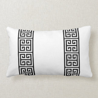 Cojín Lumbar Clave griega en blanco