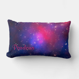 Cojín Lumbar Clúster personalizado de Pandora azul y rosa calie