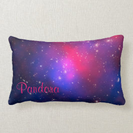 Cojín Lumbar Clúster personalizado de Pandora azul y rosa calie