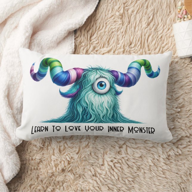 Cojín Lumbar Clyde - Monstruo Curioso Tuerto (Manta)