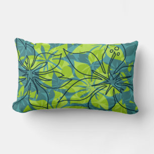 Cojín Lumbar Cochines Olowalu Hibiscus hawaianos ReversiblesLum