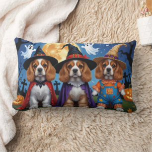 Cojín Lumbar Cocker Spaniel Dogs Calabaza Halloween Funny