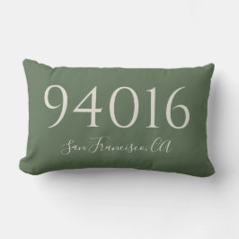Cojín Lumbar Código postal y bienvenida a la ciudad