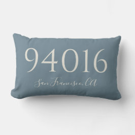 Cojín Lumbar Código postal y bienvenida a la ciudad