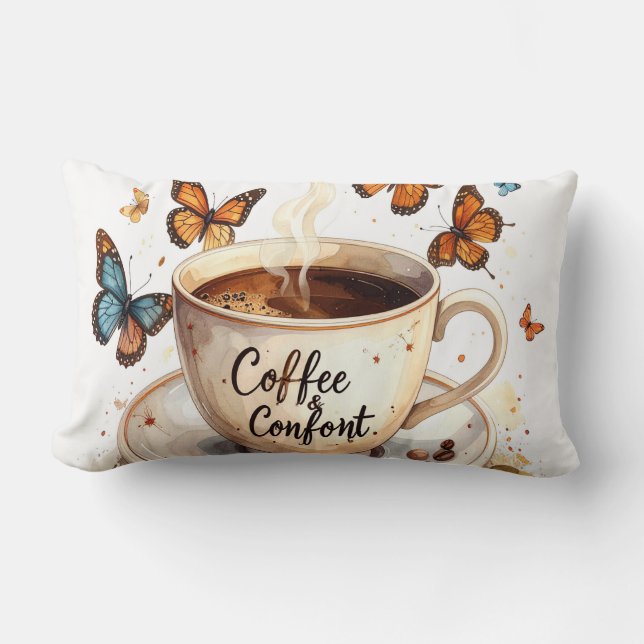 Cojín Lumbar Coffee & Comfort Peaceful Butterfly Pillow (Anverso)