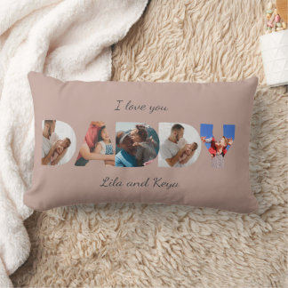 Cojín Lumbar Colage de Fotos Personalizado Moderno Simple con L