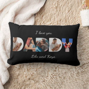 Cojín Lumbar Colage de Fotos Personalizado Moderno Simple con L