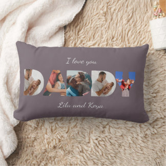 Cojín Lumbar Colage de Fotos Personalizado Moderno Simple con L