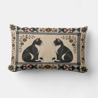 Cojín Lumbar Colcha de Gatos Esmoquinados