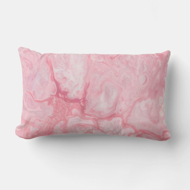 Cojín Lumbar Colección de la familia Burton Marble rosa (Anverso)
