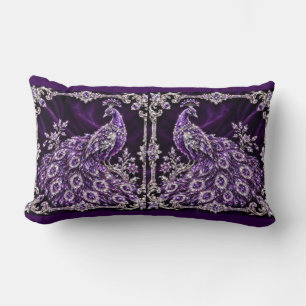 Cojín Lumbar Colección de lujo Pavo Real de Cristal Púrpura