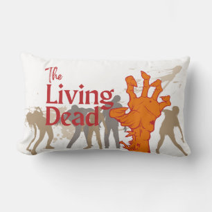Cojín Lumbar Colección de sellos de Halloween "The Living Deed"