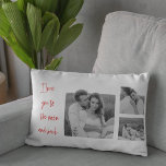 Cojín Lumbar Collage Couple Photo & Romantic Quité Love You Lum<br><div class="desc">Foto de pareja de compañeros de clase y cita romántica te ama</div>