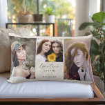Cojín Lumbar Collage de fotos moderno de los mejores amigos de<br><div class="desc">¡La amistad es algo hermoso y lo mejor para hacer la vida más dulce! Esta moderna almohada lumbar celebra esa amistad de una manera encantadora con un collage de 3 fotos para incluir algunas de tus fotos favoritas de tu(s) mejor(s) amigo(s). Personaliza el texto con tus nombres y tienes una...</div>
