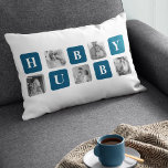 Cojín Lumbar Collage moderno foto del mejor regalo de la histor<br><div class="desc">El "Modern Collage Photo Blue Best Hubby Ever Gift" es un regalo fotográfico personalizado que muestra una colección de imágenes que muestran los mejores momentos compartidos entre usted y su amado marido. Esta versión en particular presenta un tema azul, lo que lo convierte en un elegante y contemporáneo añadido a...</div>