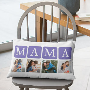 Cojín Lumbar Collage of Photos of children, Gift for Mom