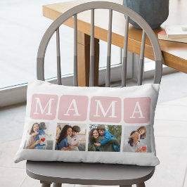Cojín Lumbar Collage of Photos of children, Gift for Mom