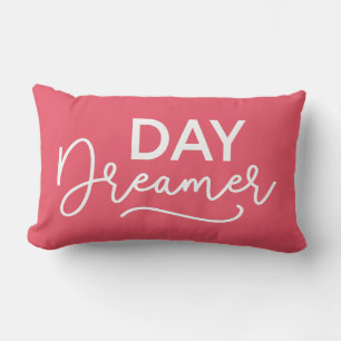Cojín Lumbar Color de fondo editable Modern Day Dreamer
