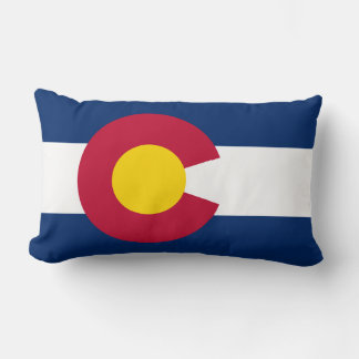 Cojín Lumbar Colorado: La bandera del estado centenario de EE. 