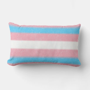Cojín Lumbar Colores de la bandera del orgullo transgénero con