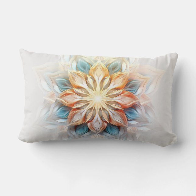 Cojín Lumbar Colores Pastel brillantes Mandala (Reverso )