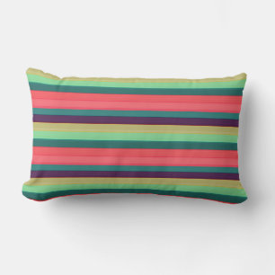 Cojín Lumbar Colores vintage rayados lindos