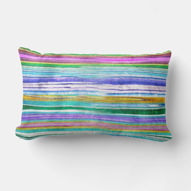 Cojín Lumbar Colorful Stripes (Anverso)