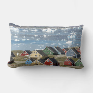 Cojín Lumbar Colorida arquitectura de la ciudad, Narsaq,