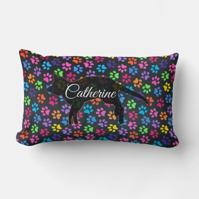 Cojín Lumbar Coloridas Paws (Anverso)