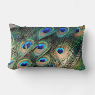 Cojín Lumbar Coloridas plumas de pavo real