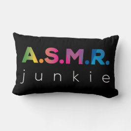 Cojín Lumbar Colorido ASMR Junkie Negro y Blanco