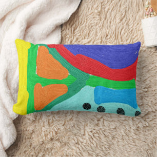 Cojín Lumbar Colorido Del Lado Soleado Resumen Pillow Lumbar