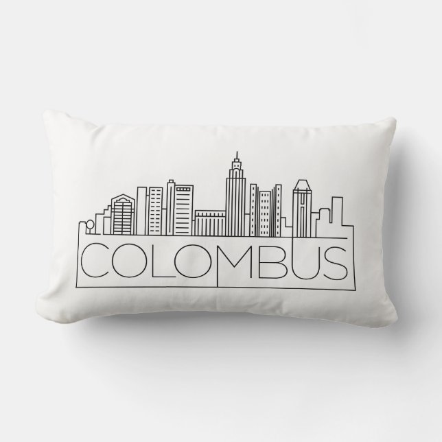 Cojín Lumbar Columbus, Ohio Skyline Lumbar Pillow (Anverso)