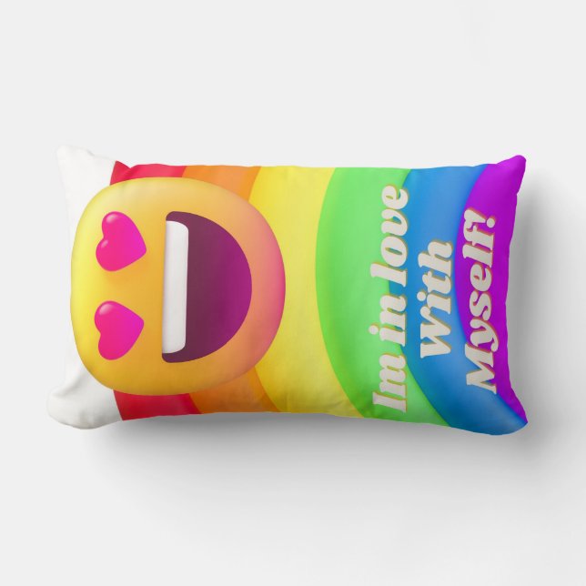 Cojín Lumbar comillas de iconos de caras (Anverso)